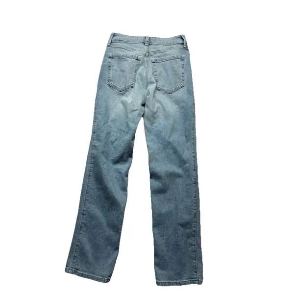 Hollister Women's High Rise Straight Leg Jeans Medium Wash Size 0 Short 25x28 - Image 4