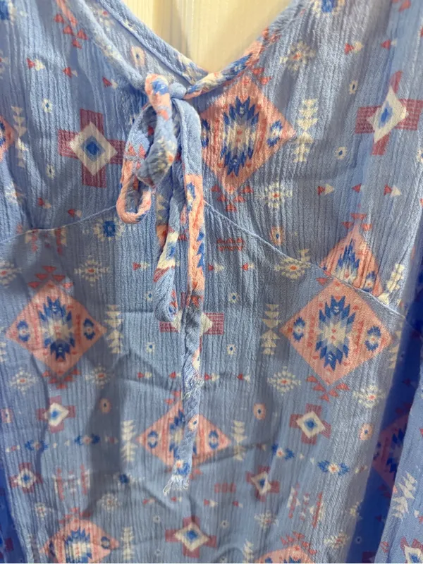 Simply Southern Geometric Print Cotton Maxi Dress Size XL - Image 2