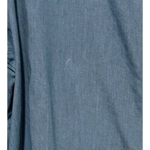 Angela Plus Blue Denim Cold Shoulder Long Sleeve Button Front Blouse Size ? - XL - Image 3