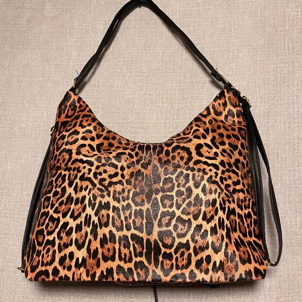 New Leopard Butterfly Lace Up Convertible Shoulder Bag Backpack Faux‎ Leather - Image 2