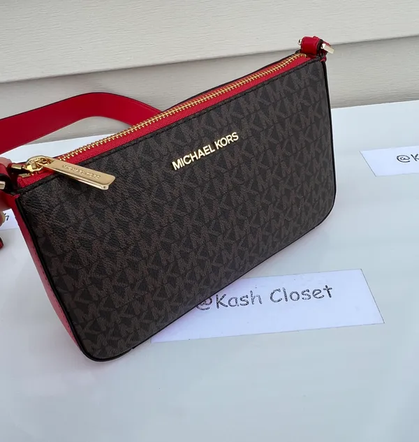 Michael Kors Jet Set Travel SM Crossbody With Tech Attach -Flame - Image 5