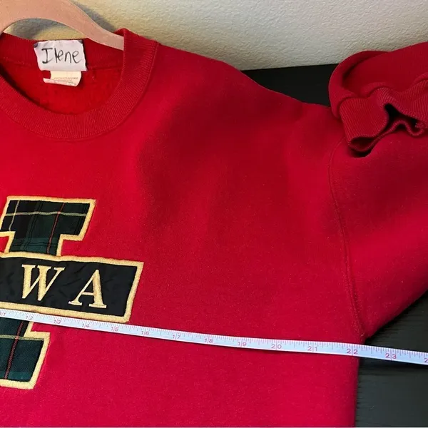 ✨ Vintage Lee‎ Red Iowa Crewneck Sweatshirt Large - Image 11