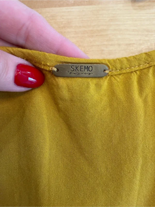 Skemo Basics Flamenco Ruffle Midi Dress - Mustard Yellow - Image 5