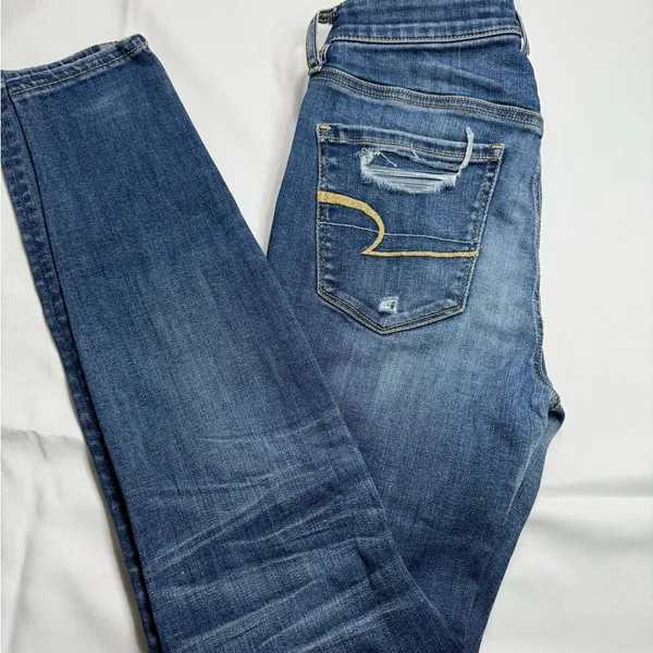 American Eagle Outfitters Women's Skinny Jeans - Blue - Image 2