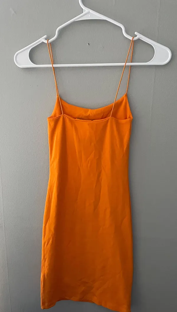 ZARA Orange Bodycon Dress • Size S - Image 3