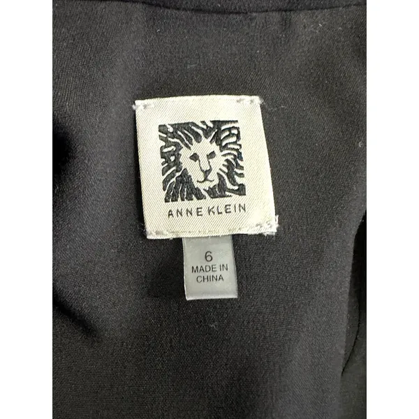 Anne Klein Blazer 6 Black Two Button Blazer Professional Business Jacket Notched - Image 8