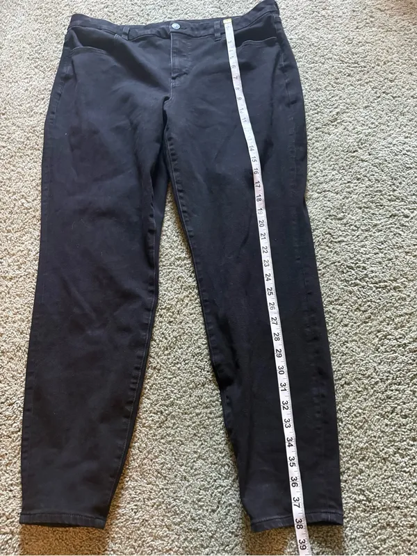 American Eagle Curvy High Rise Jegging Black Dream Stretch Womens Size 18 Long - Image 3