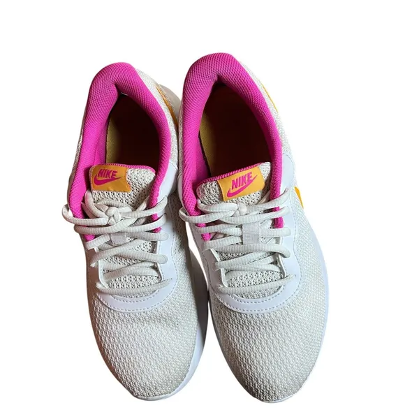 Nike Tanjun Shoes Sneakers Womens Size 9 White Pink Orange Running CK0062-100 - Image 5