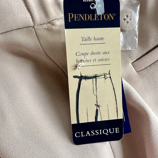 Pendleton Womens Trouser‎ Pants Size 10 Tan Classic Fit Career Office High Waist - Image 7