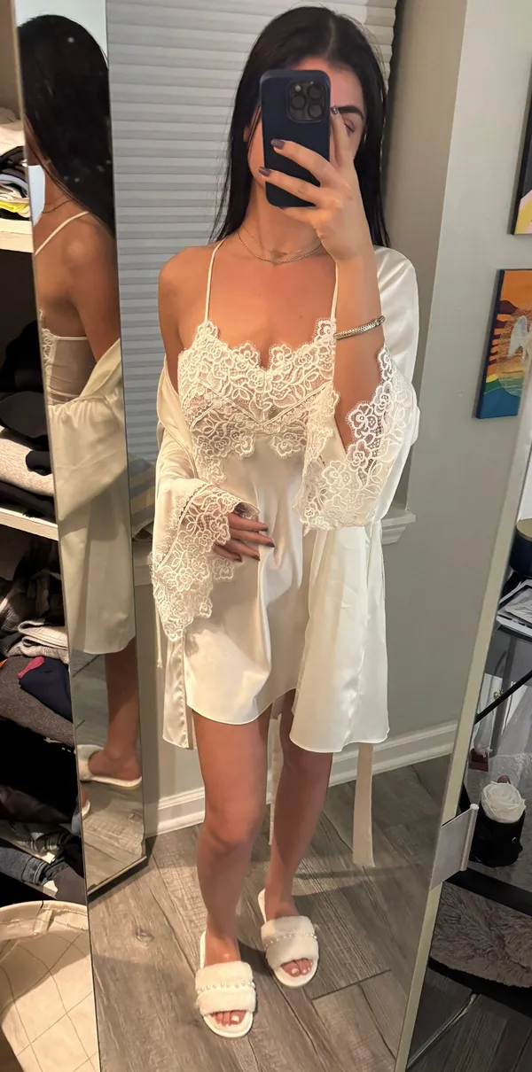 Anthropologie Nightgown & robe set Bridal set - Image 11