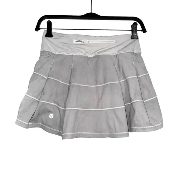 Lululemon Pace Rival Pleated Gray Mini Skort 2 - Image 2