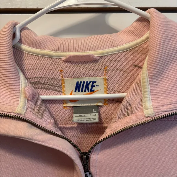 Y2K Vintage Nike Light Pink Quarterzip Pullover - Image 3