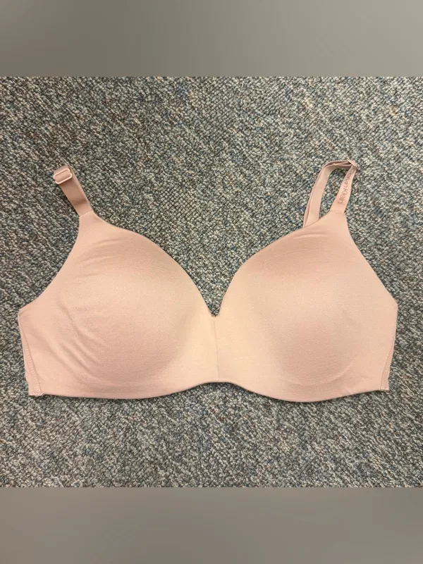 Calvin Klein Lightly Lined Wireless T-Shirt Bra Nude Beige Medium - Image 4