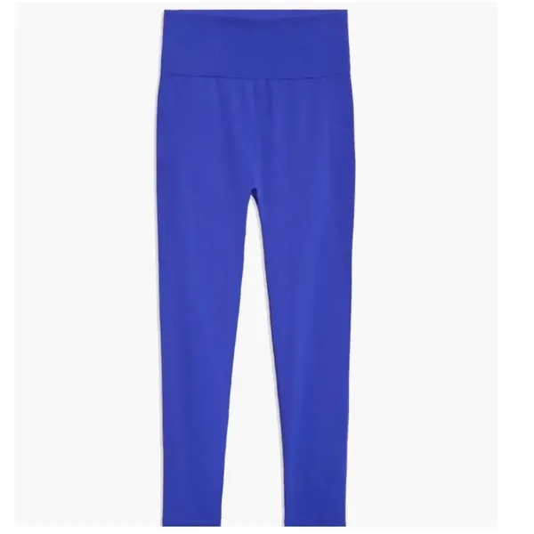 NEW WeWoreWhat Women Medium Blue Sapphire Seamless Athletic Leggings v6x - Image 2
