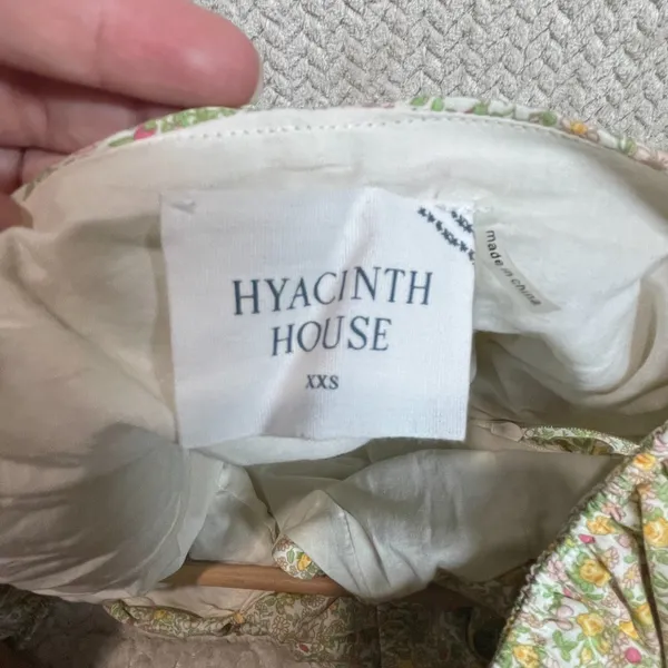 Tuckernuck Hyacinth House Yellow Green Floral Cottagecore Midi Dress‎ XXS - flaw - Image 10