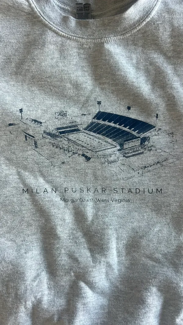 WVU Crewneck Gray Size M - Image 2