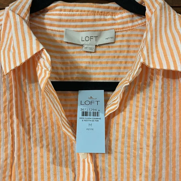 LOFT Petite Textured Stripe Dolman Shirt in Medium Petite, NWT - Image 5