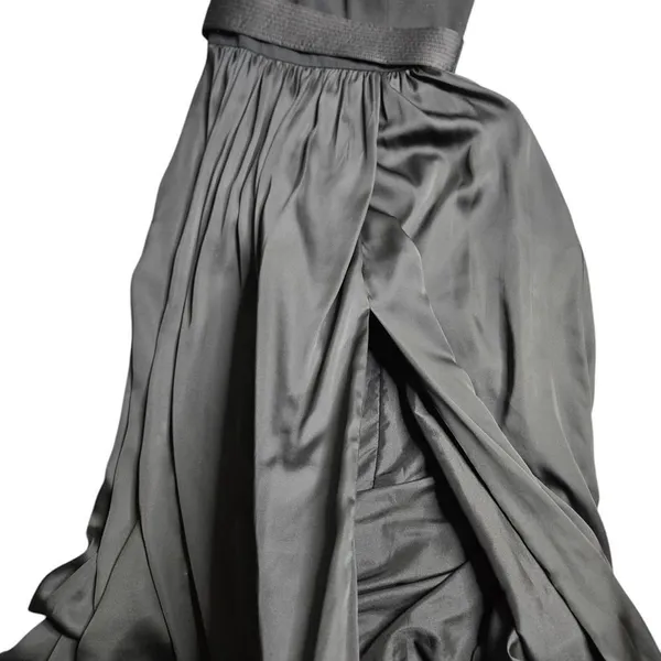 White by Vera Wang Black One-Shoulder Dress W/ Belt‎ Sash Size: 4 - Image 7