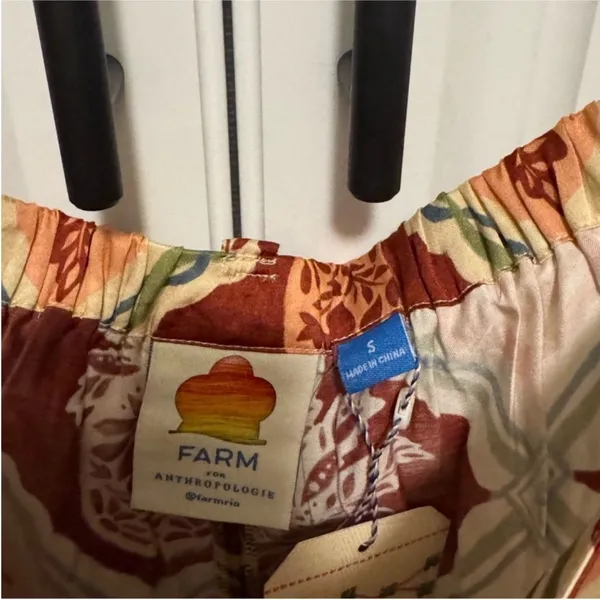Farm Rio Floral Patterned pineapple Wide-Leg Pants‎ size small - Image 3