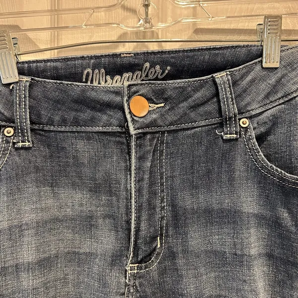 VTG Wrangler Women's Jeans Size 13/14 Blue Denim 34X33 Bootcut Cotton Blend‎ - Image 3