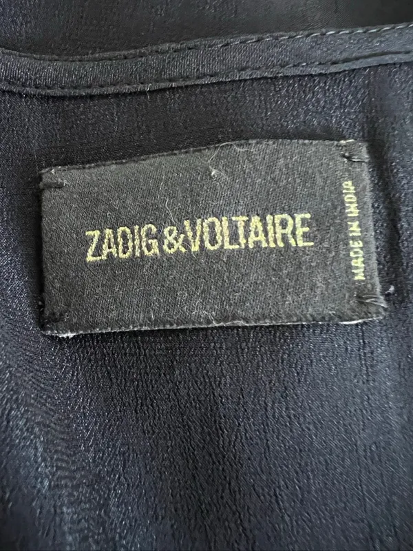 Zadig & Voltaire Navy Lace Up Studded Rory Spi Mini Dress Size S Boho Designer - Image 7