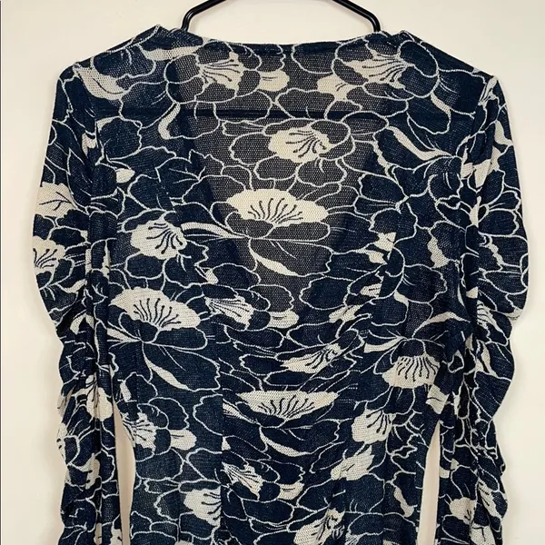 Free People Women’s Through the Meadow Floral Ruched Hook-Closures Ruffle Blouse - Image 7