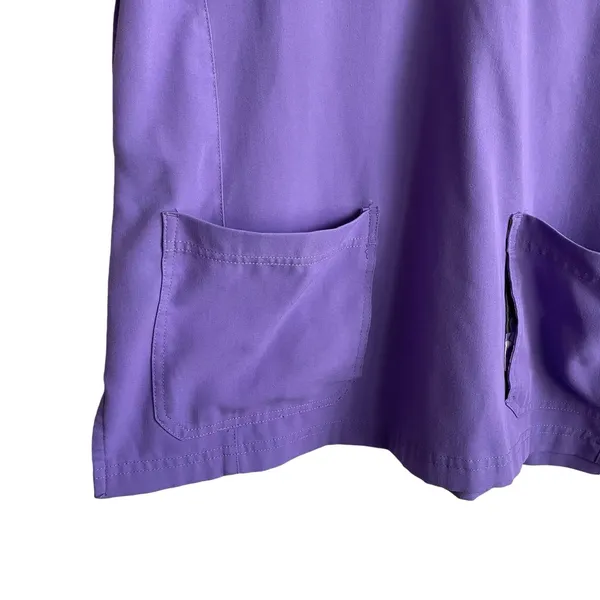 Beyond Scrubs Women Top‎ M Purple Medical Uniform Nurse Workwear Dental Casual - Image 4