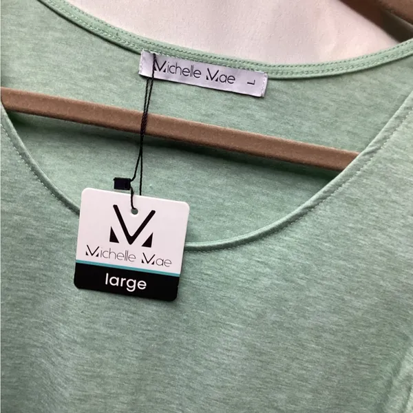 Michelle Mae Tiffany tank Light sage green Large - Image 6