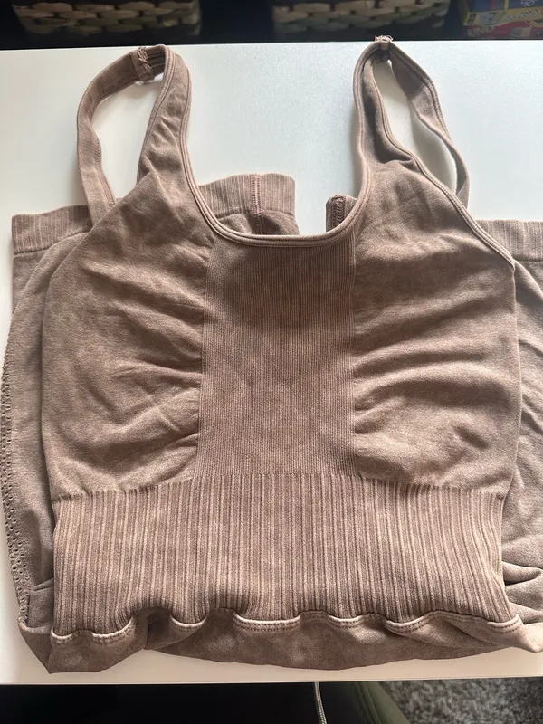 Boutique Level Up Washed Romper Camel - Image 2