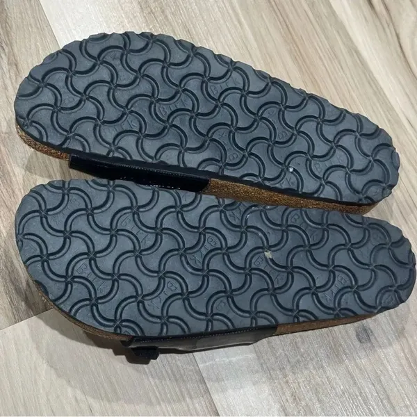 Birkenstock Ibiza Sandals Black Tan Slide On Women’s 5.5 (36) - Image 3