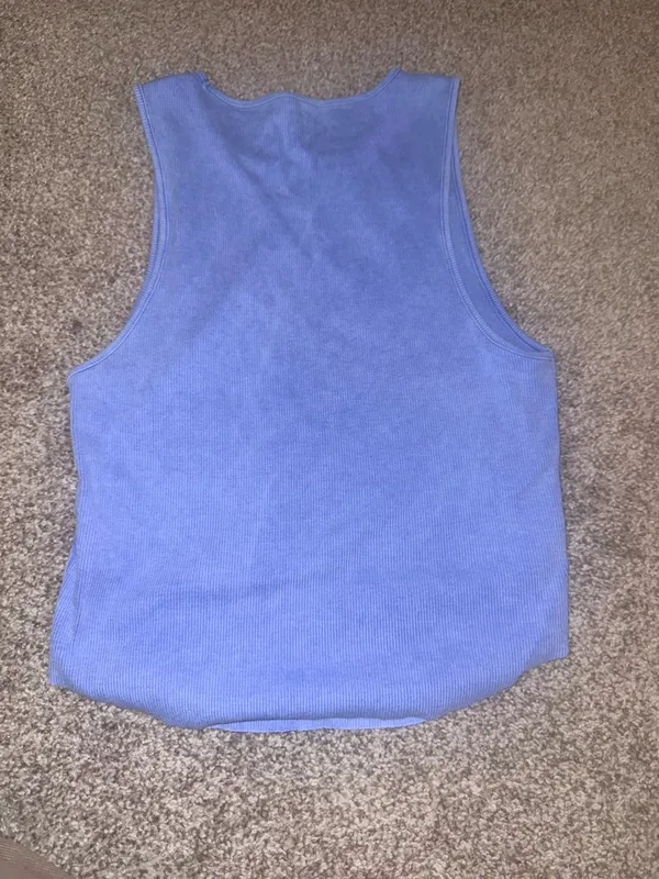aerie Ribbed Tank Top in Periwinkle Blue - Image 3