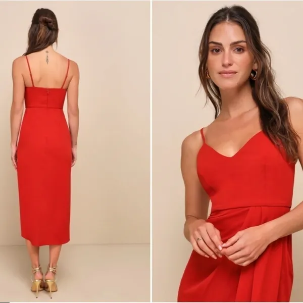 LULUS Prom Wedding Elegant Sexy Classy Formal Event Midi Dress NWOT - Image 3