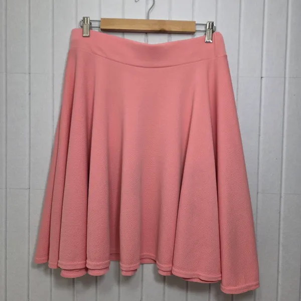 Urban CoCo‎ Pink Flared Midi Skirt Size XL A-Line Stretch Classic Feminine - Image 3