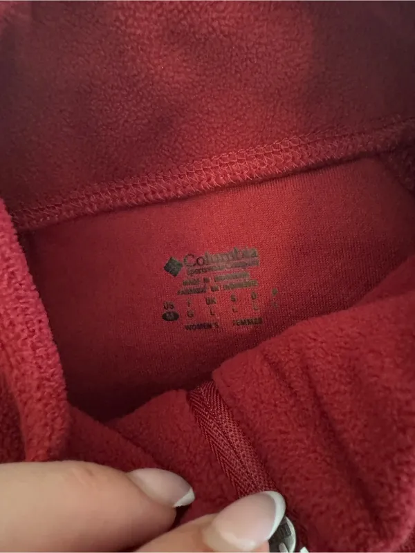 Columbia Women's Red Quarter-Zip Fleece Pullover - Image 2