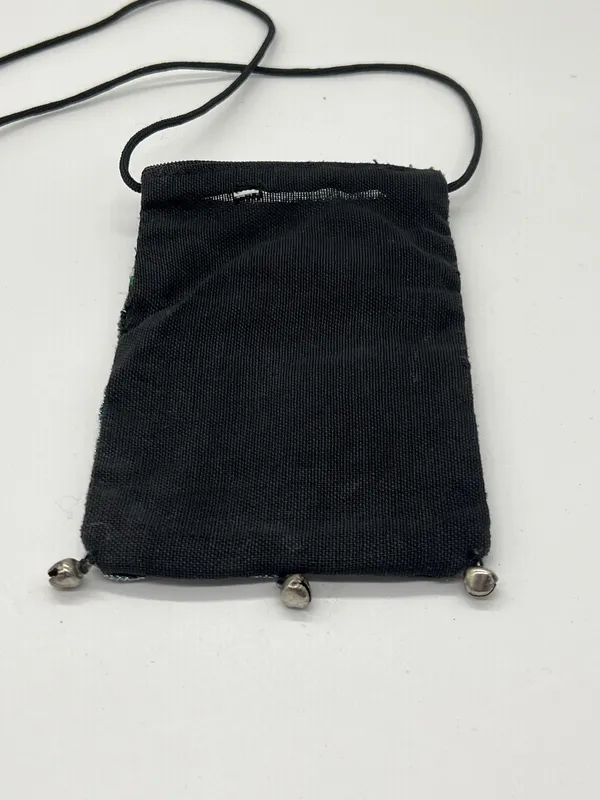 Sequin Elephant Crossbody Bag Womens Mini Black Boho Tribal Festival Zip Bells - Image 2