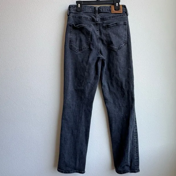 Aritzia Denim Forum Jeans 26x27 Arlo Organic Straight Solid Black Size 26 LONG - Image 5
