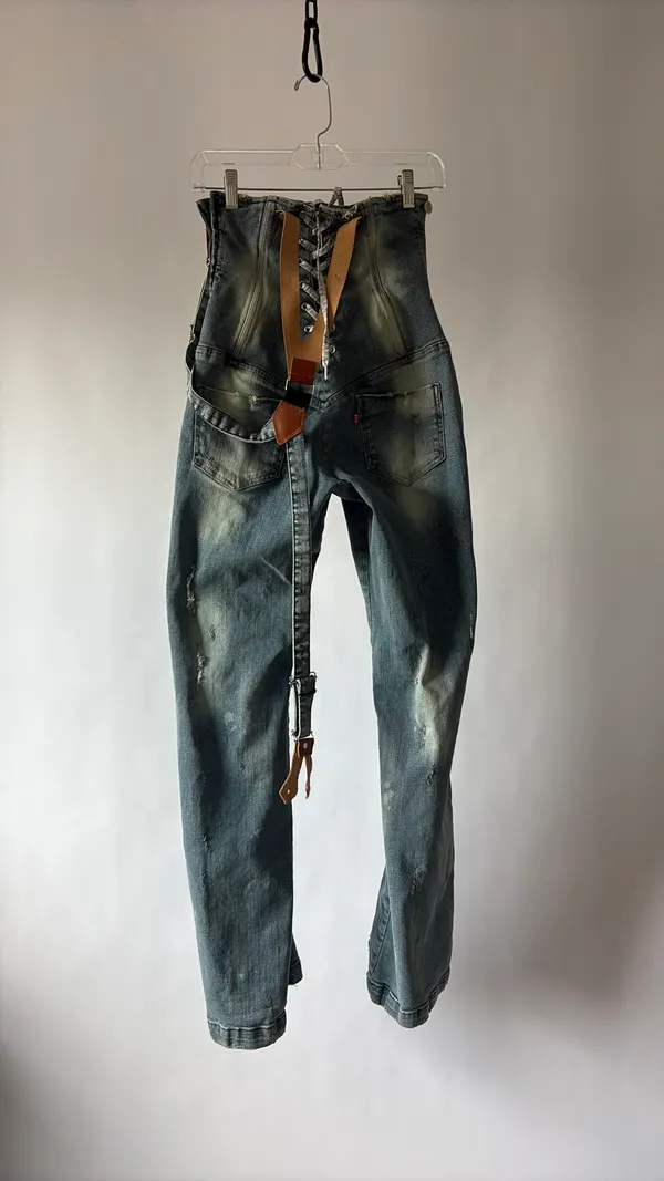 Corset Overalls Blue - Image 4