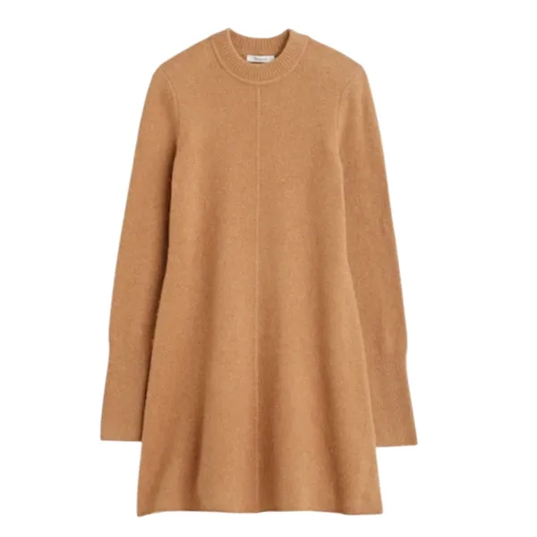 EUC Madewell Sz XS Sweater Mini Dress in Heather Camel $138 pilling fabric shave - Image 5