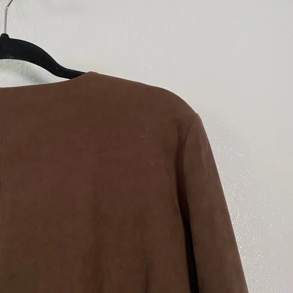 Brown Vegan Suede Jacket 14WP Goblincore Forest Fairy Cottagecore Western Boho - Image 6