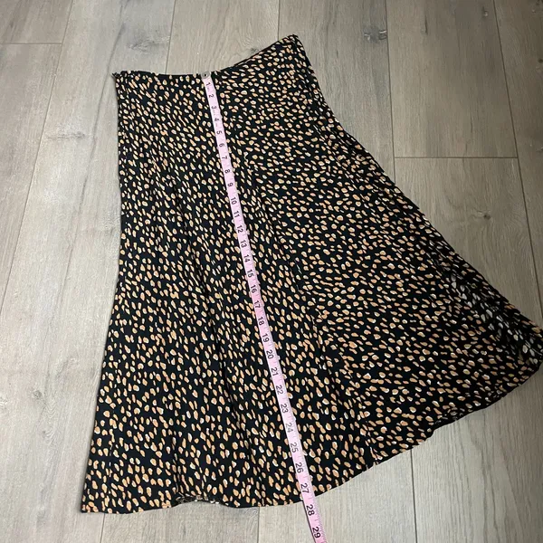 Zara Cheetah leopard animal print midi skirt size M womens - Image 6