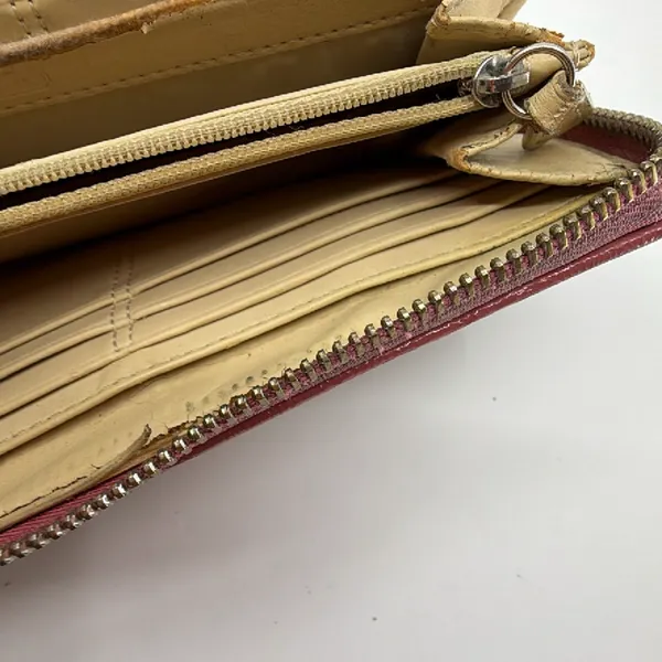 Coach Signature C Zip Around Brown Coated Canvas Wallet - Image 7