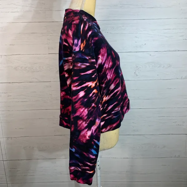 Juicy Couture Tie Dye Swirl crop Sweatshirt, Women's Size L juniors multicolor - Image 11