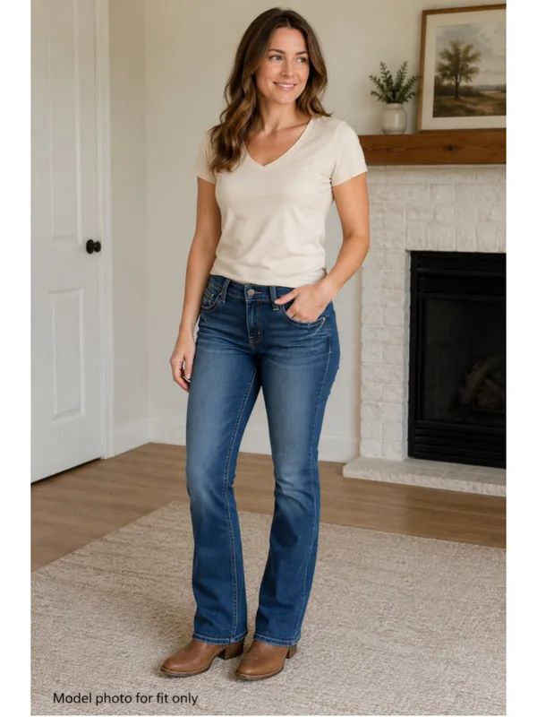 Ariat R.E.A.L. 1257 Women’s 29R Bootcut Jeans Festival Blue Western Stretch‎ - Image 3