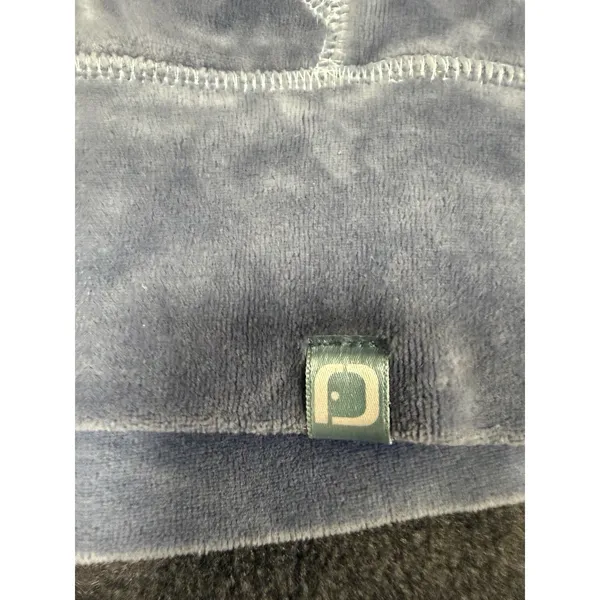 Fuda Velour Tracksuit Set Womens Small Blue‎ 2 Piece Zip Jacket Pants Lounge - Image 6