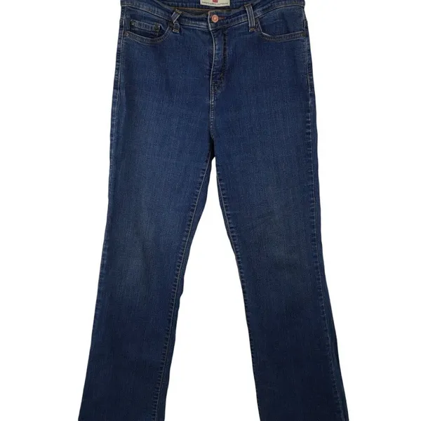 Levis 512 Perfectly‎ Slimming Bootcut Jeans Dark Wash Cotton Blend Size 14M - Image 3