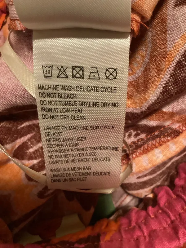 FARM Rio Pink Bold Floral Linen Blend Shorts Size L - Image 4