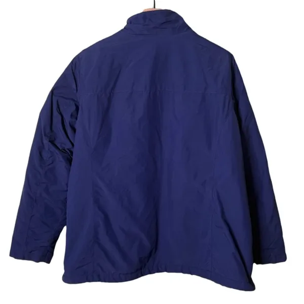 L.L. Bean Fleece Lined Full Zip Jacket Navy Blue Women’s Size 2X - Image 2