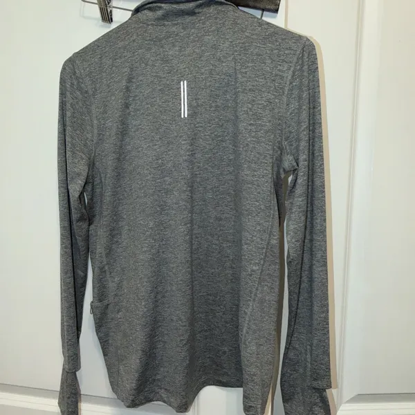 Nike‎ Dri Fit Gray Long Sleeve 1/4 Zip Athletic Top Women's Sz Sm - Image 7