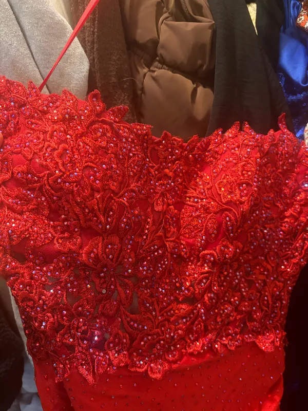 Red maxi formal dress Size 2 - Image 3