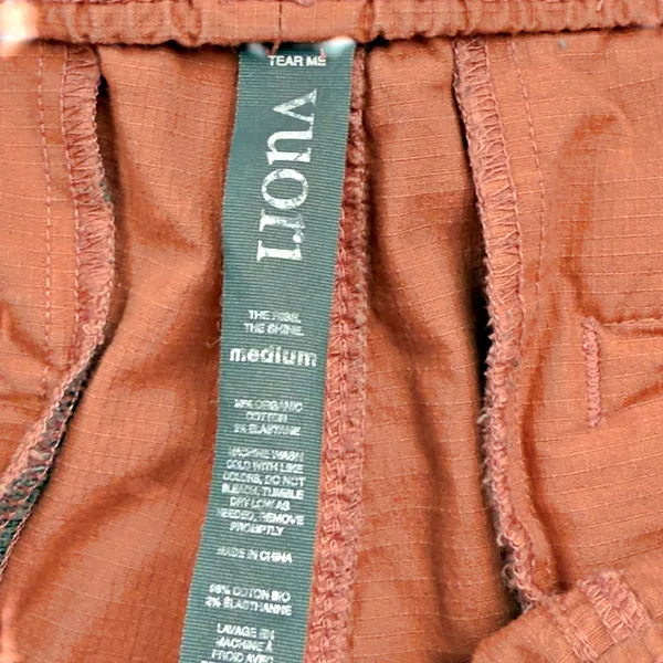 Vuori Vintage Ripstop Shorts with Raw Hemline in Cinnamon - Image 6